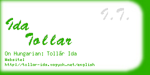 ida tollar business card